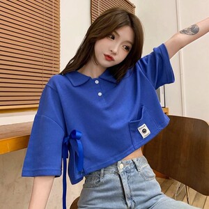 网红超火短袖t恤女ins潮短款露脐爵士舞嘻哈轻欧美酷甜辣妹上衣夏