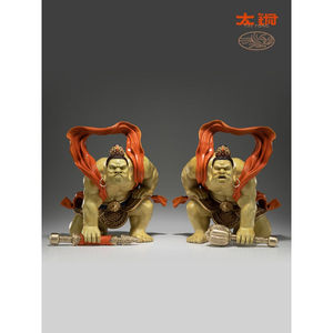 铜师傅太铜全铜摆件《哼哈二将》限售99套家居饰品礼品门神摆件