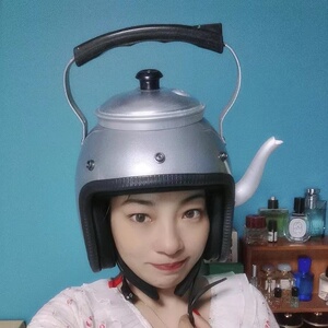 水壶头盔电饭锅烧水壶煤气罐电饭煲抖音另类搞怪网红同款女电动车