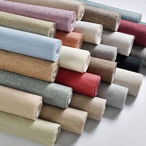 素色自粘亚麻墙布自贴无缝客厅背景翻新墙纸防水店铺卧室装饰壁纸