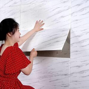 铝塑板自粘v墙贴p厨仿房大理石c板仿瓷砖旧墙vte改造翻新神器厨房