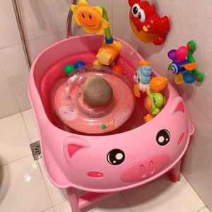 高档儿童洗澡桶可折叠婴儿洗澡盆宝宝浴桶家用坐躺浴盆小孩伸缩泡