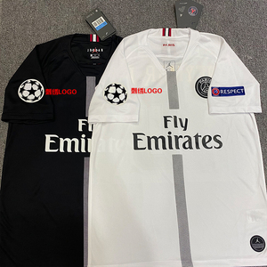 巴黎球衣aj联名18-19赛季欧冠短袖足球服10号内马尔7号姆巴佩定制