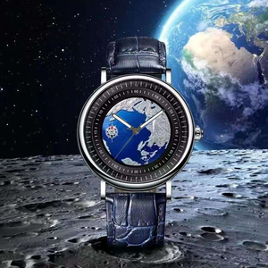 蓝色星球地球之心手表男学生潮流虫洞黑洞无概念男士太空人宇航员
