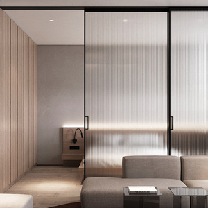 极窄厨房推拉门铝镁合金客厅阳台隔断隐藏轨道移门三四联动玻璃门