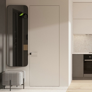 网红隐形门极窄卧室门暗门一门到顶铝木门无框门免漆平开门极简门