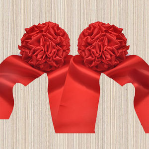 开张剪彩大红花套装剪裁花球开业庆典仪式龙凤剪刀道具彩带红绣球