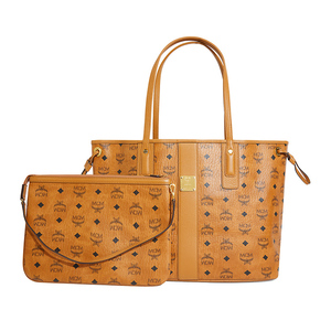 mcm子母包女包包经典干邑色菜篮子包中号手提包单肩包正品旗舰店