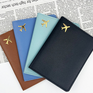 烫金飞机加厚pu皮革旅行护照保护套收纳皮质证件包夹