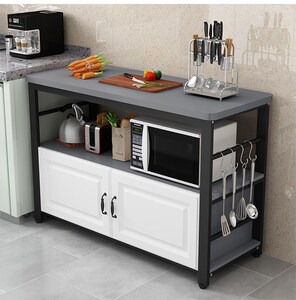 厨房切菜台置物柜窄里面放东西的架子移动小橱柜出租屋做饭户型桌