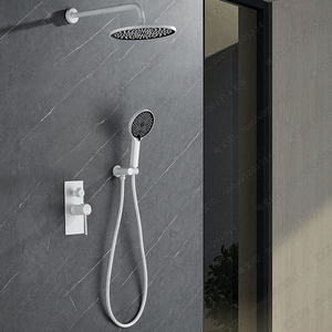 grohe德国高仪全铜白色淋浴花洒套装冷热预埋式嵌入式暗装入墙式