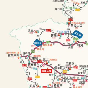 新疆自驾游地图中国旅游地图2024年新版西藏青海川藏线四川西攻略