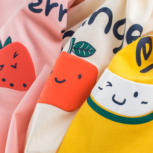 儿童韩版丅血童装夏季4岁女孩夏天短袖草莓水果T恤女童衣服体血衫
