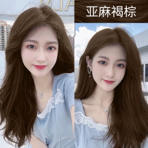 施华蔻染发膏女怡然植物剂纯正品shihualou施蔻华官亚麻棕色2盒装