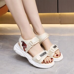 回力运动凉鞋女新款软底34码2022轻便夏季百搭平底胖脚宽肥大码41