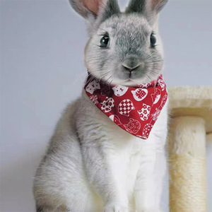 兔子口水巾三角巾侏儒兔类装饰围脖围兜小中大型宠物可爱饰品用品