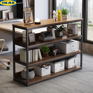 宜家打印机置物架落地多层书架铁艺收纳架子简易展示柜办公室柜子