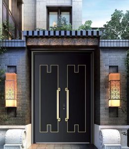 新中式入户门别墅大门进户门自建房大门铸铝门子母门防盗门定制款