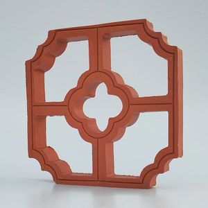 镂空砖雕窗花仿古中式园林庭院围墙装饰花格陶土红砖压花古钱窗