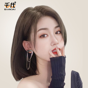 假发女中长发蕾丝无痕偏分刘海锁骨发时尚新款仿真自然头套假发套