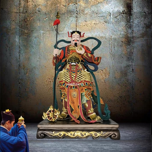 00偶尔叁感淘宝香樟木雕神像佛像四大护法温马赵康元帅将军王爷12寸