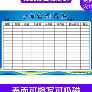 爆品仓库管理看板定制磁性办公挂式硬白板铝合金目视化货架物料品