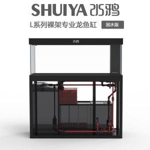 水鸦龙鱼缸超白极简工业风底滤困水定制定做客厅观赏型生态水族箱