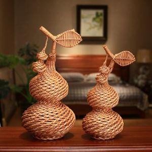 葫芦摆件藤编福禄柳编手工编织特色工艺品家居饰品创意礼品小葫芦
