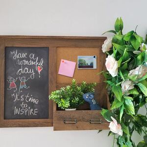 复古木框挂式小黑板 挂墙店铺用创意遮挡电表箱 家用备忘板留言板
