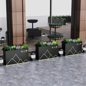 户外铁艺花箱办公室创意隔断奶茶店商业街售楼部广场景观花坛定做