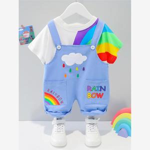男宝宝夏装套装2024新款1两2一岁小男孩6-12个月婴幼儿夏季衣服潮