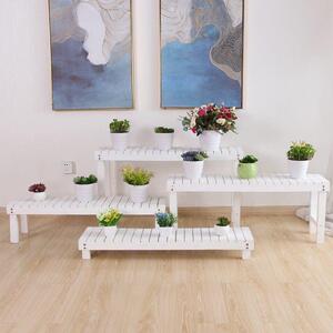 木头单层花架一层落地客厅家用防腐实木花架子2022新款盆景摆放架