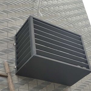 室外空调防尘罩防雨定制铝合金百叶窗空调罩空调外机防护罩格栅
