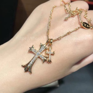 克罗心项链18k金