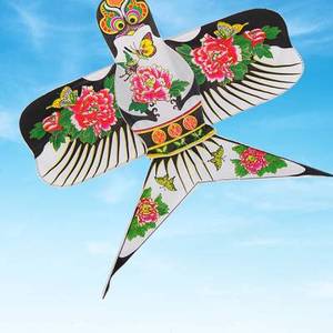 传统手工艺竹子彩色烫金古风沙燕风筝中国风拍摄道具装饰精品礼品