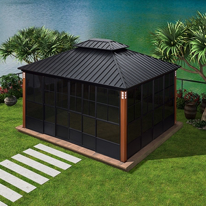 户外阳光房楼顶露台花园简易组装移动房子铝合金庭院设计凉棚亭子皇