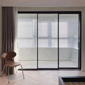上海三联动推拉门厨房铝合金极窄推拉门卧室阳台玻璃移门隔断定制