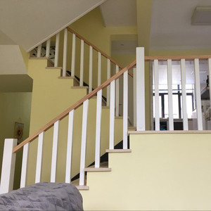 实木楼梯扶手阳台护栏围栏家用飘窗护栏室内立柱楼梯扶手实木欧式