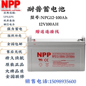 耐普胶体蓄电池12V100Ah NPG12-100 UPS EPS电源直流屏消防系统