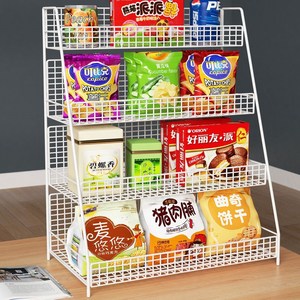 超市收银台前小货架零食置物架桌面上多层架柜台货架小食品展示架