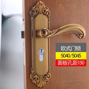 欧式室内门锁通用型家用旧门换锁卧室锁具150孔距适合5045锁体