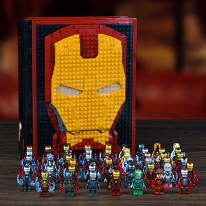 乐高钢铁侠积木书系列人仔全套男孩玩具机甲生日礼物收藏纪念手册