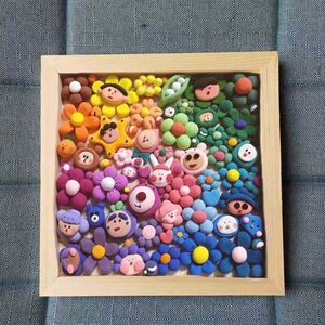 超轻粘土相框小红书儿童手工制作黏土画框diy小学生手工美术木框