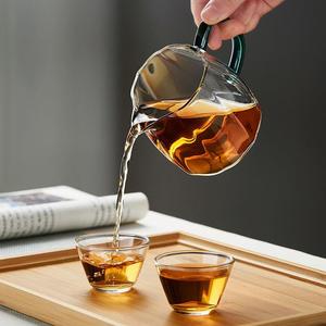 美斯尼玻璃公道杯耐热茶海功夫茶具分茶器日式透明泡茶过滤配件