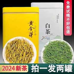 正宗白茶黄金芽茶叶高山特级2024年新茶明前礼盒装珍稀吉安绿茶