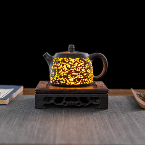 归玉堂 安化天然冰碛岩纯手工雕刻透光汉铎泡茶壶功夫茶具单石壶