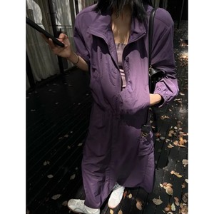 藤杉2024春夏新款大码深紫色工装外套休闲半裙两件套时髦运动套装