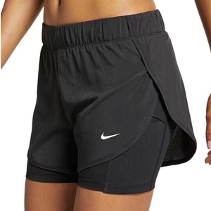 Nike耐克女夏新款运动休闲跑步健身训练透气带内衬二合一速干短裤