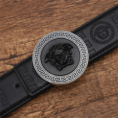 威廉范思哲男士皮带真皮腰带韩版美杜莎美人头扣社会精神小伙裤带