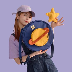 星球书包韩版原宿ulzzang圆形背包 原创小众日系学生大容量双肩包
